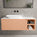 Scanalato Single Drawer Countertop Vanity Unit With Open Storage Space - Peach Fuzz 1200mm