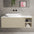 Scanalato Single Drawer Countertop Vanity Unit With Open Storage Space - Cashmere 1200mm