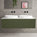 Scanalato Double Drawer Countertop Vanity Unit - Seaweed 1400mm