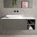 Scanalato Single Drawer Countertop Vanity Unit With Open Storage Space - Rich Taupe 1200mm