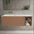 Scanalato Single Drawer Vanity Unit With Open Storage Space And Left Hand Beyondstone Basin - Mocha Mousse 1200mm