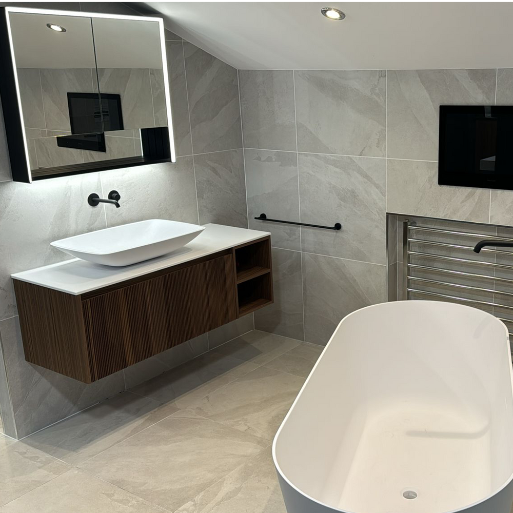 Matt Black Wall Mounted Mixer Basin Tap