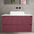 Scanalato Double Drawer Countertop Vanity Unit - Mineral Red 1000mm