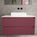 Scanalato Double Drawer Countertop Vanity Unit - Mineral Red 1000mm