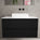 Scanalato Double Drawer Countertop Vanity Unit - Pure Black 1000mm