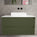 Scanalato Double Drawer Countertop Vanity Unit - Seaweed 1000mm