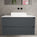 Scanalato Double Drawer Countertop Vanity Unit - Slate Grey 1000mm