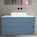 Scanalato Double Drawer Countertop Vanity Unit - Soft Blue 1000mm