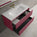 Scanalato Double Drawer Vanity Unit  With Beyondstone Basin - Mineral Red 1000mm