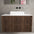 Scanalato Double Drawer Countertop Vanity Unit - Walnut 1000mm