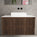 Scanalato Double Drawer Countertop Vanity Unit - Walnut 1000mm