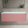 Scanalato Single Drawer Countertop Vanity Unit - Dusky Pink 1200mm image