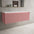 Scanalato Single Drawer Countertop Vanity Unit - Dusky Pink 1200mm