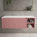 Scanalato Single Drawer Countertop Vanity Unit With Open Storage Space - Dusky Pink 1200mm