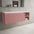 Scanalato Single Drawer Countertop Vanity Unit With Open Storage Space - Dusky Pink 1200mm