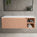 Scanalato Single Drawer Countertop Vanity Unit With Open Storage Space - Peach Fuzz 1200mm