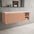 Scanalato Single Drawer Countertop Vanity Unit With Open Storage Space - Peach Fuzz 1200mm