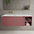 Scanalato Single Drawer Vanity Unit With Open Storage Space And Left Hand Beyondstone Basin - Dusky Pink 1200mm