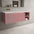 Scanalato Single Drawer Vanity Unit With Open Storage Space And Left Hand Beyondstone Basin - Dusky Pink 1200mm