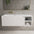 Scanalato Single Drawer Vanity Unit With Open Storage Space And Left Hand Beyondstone Basin - Pure White 1200mm
