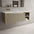 Scanalato Single Drawer Vanity Unit With Open Storage Space And Left Hand Beyondstone Basin - Cashmere 1200mm