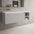Scanalato Single Drawer Vanity Unit With Open Storage Space And Left Hand Beyondstone Basin - Soft Grey 1200mm