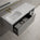 Scanalato Single Drawer Vanity Unit With Open Storage Space And Left Hand Beyondstone Basin - Soft Grey 1200mm
