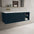 Scanalato Single Drawer Vanity Unit With Open Storage Space And Left Hand Beyondstone Basin - Midnight Blue 1200mm