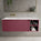 Scanalato Single Drawer Vanity Unit With Open Storage Space And Left Hand Beyondstone Basin - Mineral Red 1200mm