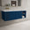 Scanalato Single Drawer Vanity Unit With Open Storage Space And Left Hand Beyondstone Basin - Ocean Blue 1200mm