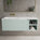 Scanalato Single Drawer Vanity Unit With Open Storage Space And Left Hand Beyondstone Basin - Peppermint 1200mm