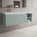 Scanalato Single Drawer Vanity Unit With Open Storage Space And Left Hand Beyondstone Basin - Peppermint 1200mm