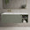 Scanalato Single Drawer Vanity Unit With Open Storage Space And LHLeft Hand Beyondstone Basin - Pistachio 1200mm