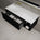 Scanalato Single Drawer Vanity Unit With Open Storage Space And Left Hand Beyondstone Basin - Pure Black 1200mm