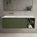 Scanalato Single Drawer Vanity Unit With Open Storage Space And Left Hand Beyondstone Basin - Seaweed 1200mm