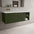 Scanalato Single Drawer Vanity Unit With Open Storage Space And Left Hand Beyondstone Basin - Seaweed 1200mm
