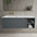 Scanalato Single Drawer Vanity Unit With Open Storage Space And Left Hand  Beyondstone Basin - Slate Grey 1200mm