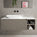 Scanalato Single Drawer Countertop Vanity Unit With Open Storage Space - Soft Taupe 1200mm