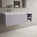 Scanalato Single Drawer Vanity Unit With Open Storage Space And Left Hand Beyondstone Basin - Soft Violet 1200mm