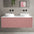 Scanalato Single Drawer Countertop Vanity Unit - Dusky Pink 1200mm