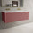 Scanalato Single Drawer Vanity Unit With Beyondstone Double Basin - Dusky Pink 1200mm