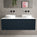 Scanalato Single Drawer Countertop Vanity Unit - Midnight Blue 1200mm