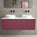 Scanalato Single Drawer Countertop Vanity Unit - Mineral Red 1200mm