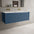 Scanalato Single Drawer Vanity Unit With Beyondstone Double Basin - Soft Blue 1200mm