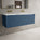 Scanalato Single Drawer Vanity Unit With Beyondstone Double Basin - Soft Blue 1200mm
