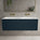 Scanalato Single Drawer Vanity Unit With Beyondstone Double Basin - Midnight Blue 1200mm