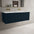 Scanalato Single Drawer Vanity Unit With Beyondstone Double Basin - Midnight Blue 1200mm