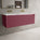 Scanalato Single Drawer Vanity Unit With Beyondstone Double Basin - Mineral Red 1200mm