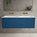 Scanalato Single Drawer Vanity Unit With Beyondstone Double Basin - Ocean Blue 1200mm