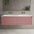 Scanalato Double Drawer Vanity Unit With Beyondstone Double Basin - Dusky Pink 1400mm